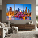 Chicago Wall Art Canvas Print, Chicago City Downtown Night by MyGreatCanvas | Canvas Wall Art Prints | Photo Prints & Wall Decor