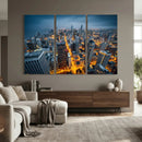 Chicago Wall Art Canvas Print - Chicago City Downtown Night by MyGreatCanvas | Canvas Wall Art Prints | Photo Prints & Wall Decor