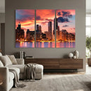 Chicago Wall Art Canvas Print - Chicago City Downtown Night by MyGreatCanvas | Canvas Wall Art Prints | Photo Prints & Wall Decor