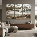 Snowy Mountain Landscape Wall Art Canvas Print, Alpine Pine by MyGreatCanvas | Canvas Wall Art Prints | Photo Prints & Wall Decor