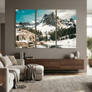 Snowy Mountain Wall Art Canvas Print, Alpine Pine Forest by MyGreatCanvas | Canvas Wall Art Prints | Photo Prints & Wall Decor