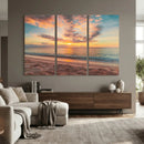 Sunset Beach Wall Art Canvas Print – Soft Coastal by MyGreatCanvas | Canvas Wall Art Prints | Photo Prints & Wall Decor
