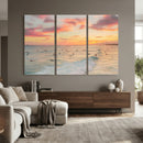 Sunset Beach Wall Art Canvas Print – Soft Coastal by MyGreatCanvas | Canvas Wall Art Prints | Photo Prints & Wall Decor