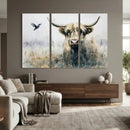 Abstract Highland Cow Animal Wall Art Canvas Print by MyGreatCanvas | Canvas Wall Art Prints | Photo Prints & Wall Decor