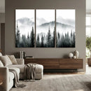 Misty Pine Forest Mountain Landscape Wall Art Canvas Print by MyGreatCanvas | Canvas Wall Art Prints | Photo Prints & Wall Decor