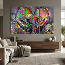 Graffiti Football Helmets Wall Art Canvas Print, Urban by MyGreatCanvas | Canvas Wall Art Prints | Photo Prints & Wall Decor