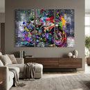 Graffiti Motorcycle Wall Art Canvas Print, Urban Street Art by MyGreatCanvas | Canvas Wall Art Prints | Photo Prints & Wall Decor