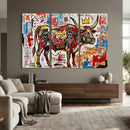 Texas Bull Wall Art Canvas Print, Abstract Graffiti Bull by MyGreatCanvas | Canvas Wall Art Prints | Photo Prints & Wall Decor