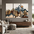Wood Style Mountain Wall Art Canvas Print, Layered Wood by MyGreatCanvas | Canvas Wall Art Prints | Photo Prints & Wall Decor