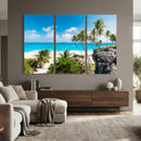 Tropical Beach Wall Art Canvas Print, Palm Tree Ocean by MyGreatCanvas | Canvas Wall Art Prints | Photo Prints & Wall Decor