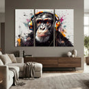 Dj Monkey Wall Art Canvas Print – Colorful Pop Art Banksy by MyGreatCanvas | Canvas Wall Art Prints | Photo Prints & Wall Decor