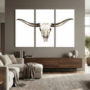 Longhorn Skull Wall Art Canvas Print – Rustic Western by MyGreatCanvas | Canvas Wall Art Prints | Photo Prints & Wall Decor