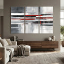 Gray Red Abstract Wall Art Canvas Print, Modern Abstract by MyGreatCanvas | Canvas Wall Art Prints | Photo Prints & Wall Decor