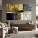 Gold Navy Abstract Wall Art Canvas Print, Modern Luxury by MyGreatCanvas | Canvas Wall Art Prints | Photo Prints & Wall Decor