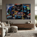 Graffiti American Football Player Street Art Wall Art Canvas by MyGreatCanvas | Canvas Wall Art Prints | Photo Prints & Wall Decor