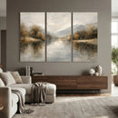 Neutral Abstract River Landscape Wall Art Canvas Print by MyGreatCanvas | Canvas Wall Art Prints | Photo Prints & Wall Decor
