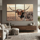 Texas Longhorn Wall Art Canvas Print – Western Cattle Ranch by MyGreatCanvas | Canvas Wall Art Prints | Photo Prints & Wall Decor