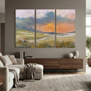 Mountain Sunset Wall Art Canvas Print Vintage Landscape by MyGreatCanvas | Canvas Wall Art Prints | Photo Prints & Wall Decor