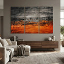 Black Orange Abstract Wall Art Canvas Print Modern Textured by MyGreatCanvas | Canvas Wall Art Prints | Photo Prints & Wall Decor