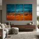 Teal Orange Abstract Wall Art Canvas Print Modern Large by MyGreatCanvas | Canvas Wall Art Prints | Photo Prints & Wall Decor