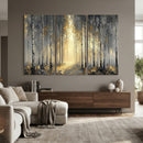 Abstract Birch Forest Wall Art Canvas Print – Modern Gold by MyGreatCanvas | Canvas Wall Art Prints | Photo Prints & Wall Decor