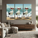 Funny Seagull Wall Art Canvas Print Beach Birds With by MyGreatCanvas | Canvas Wall Art Prints | Photo Prints & Wall Decor