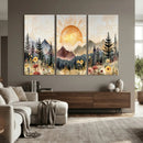 Boho Mountain Landscape Large Wall Art, Horizontal Gold by MyGreatCanvas | Canvas Wall Art Prints | Photo Prints & Wall Decor
