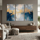 Blue Gold Abstract Large Framed Canvas Wall Art, Modern by MyGreatCanvas | Canvas Wall Art Prints | Photo Prints & Wall Decor
