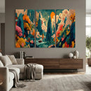 Colorful Japanese Landscape Print: Maximalist Panoramic Wall by MyGreatCanvas | Canvas Wall Art Prints | Photo Prints & Wall Decor