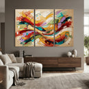Geometric Abstract Wall Art Canvas Print, Orange Blue by MyGreatCanvas | Canvas Wall Art Prints | Photo Prints & Wall Decor