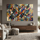 Geometric Abstract Wall Art Canvas Print, Orange Blue by MyGreatCanvas | Canvas Wall Art Prints | Photo Prints & Wall Decor