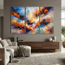 Lyrical Abstraction Wall Art Canvas Print, Orange Blue by MyGreatCanvas | Canvas Wall Art Prints | Photo Prints & Wall Decor