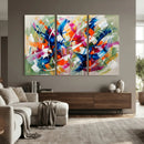 Geometric Abstract Wall Art Canvas Print, Orange Blue by MyGreatCanvas | Canvas Wall Art Prints | Photo Prints & Wall Decor