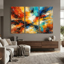 Lyrical Abstract Wall Art Canvas Print, Orange Blue Abstract by MyGreatCanvas | Canvas Wall Art Prints | Photo Prints & Wall Decor