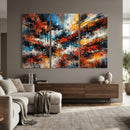 Lyrical Abstrac Wall Art Canvas Print, Orange Blue Abstract by MyGreatCanvas | Canvas Wall Art Prints | Photo Prints & Wall Decor