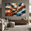 Geometric Abstract Wall Art Canvas Print, Orange Blue by MyGreatCanvas | Canvas Wall Art Prints | Photo Prints & Wall Decor