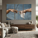 Funny Bathroom Canvas Wall Art, Michelangelo Creation of by MyGreatCanvas | Canvas Wall Art Prints | Photo Prints & Wall Decor