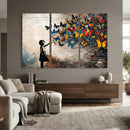 Banksy Graffiti Butterfly Girl Wall Art Canvas Print, Framed by MyGreatCanvas | Canvas Wall Art Prints | Photo Prints & Wall Decor