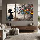 Banksy Butterfly Girl Wall Art Canvas Print, Framed Street by MyGreatCanvas | Canvas Wall Art Prints | Photo Prints & Wall Decor