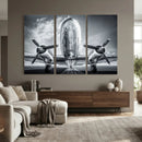 Propeller Plane Wall Art Canvas Print, Black and White by MyGreatCanvas | Canvas Wall Art Prints | Photo Prints & Wall Decor