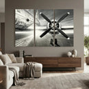 Vintage Airplane Wall Art Canvas Print, Black and White by MyGreatCanvas | Canvas Wall Art Prints | Photo Prints & Wall Decor