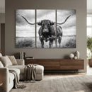 Texas Longhorn Canvas Wall Art Western Bull Desert Moody by MyGreatCanvas | Canvas Wall Art Prints | Photo Prints & Wall Decor