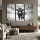 Texas Longhorn Canvas Wall Art Western Bull Desert Moody by MyGreatCanvas | Canvas Wall Art Prints | Photo Prints & Wall Decor