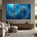 School of Fish Canvas Print | Blue Ocean Underwater Wall Art by MyGreatCanvas | Canvas Wall Art Prints | Photo Prints & Wall Decor