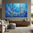 School of Fish Canvas Print | Blue Ocean Underwater Wall Art by MyGreatCanvas | Canvas Wall Art Prints | Photo Prints & Wall Decor