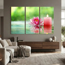 Zen Lotus Candle Canvas Wall Art Pink Spa Meditation by MyGreatCanvas | Canvas Wall Art Prints | Photo Prints & Wall Decor
