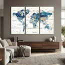 Watercolor World Map Canvas Wall Art Print – Abstract by MyGreatCanvas | Canvas Wall Art Prints | Photo Prints & Wall Decor