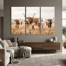 Texas Longhorn Canvas Wall Art, Rustic Farm Animal Photography Print, Farmhouse Country Decor, Western Ranch Art by MyGreatCanvas | Canvas Wall Art Prints | Photo Prints & Wall Decor