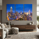 Charlotte Skyline Canvas Wall Art Print – North Carolina Cityscape Photography Print by MyGreatCanvas | Canvas Wall Art Prints | Photo Prints & Wall Decor