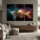 World Map and Global Flight Routes Map Canvas Wall Art, Worldwide Aviation Network Print, International Air Travel Wall Decor by MyGreatCanvas | Canvas Wall Art Prints | Photo Prints & Wall Decor